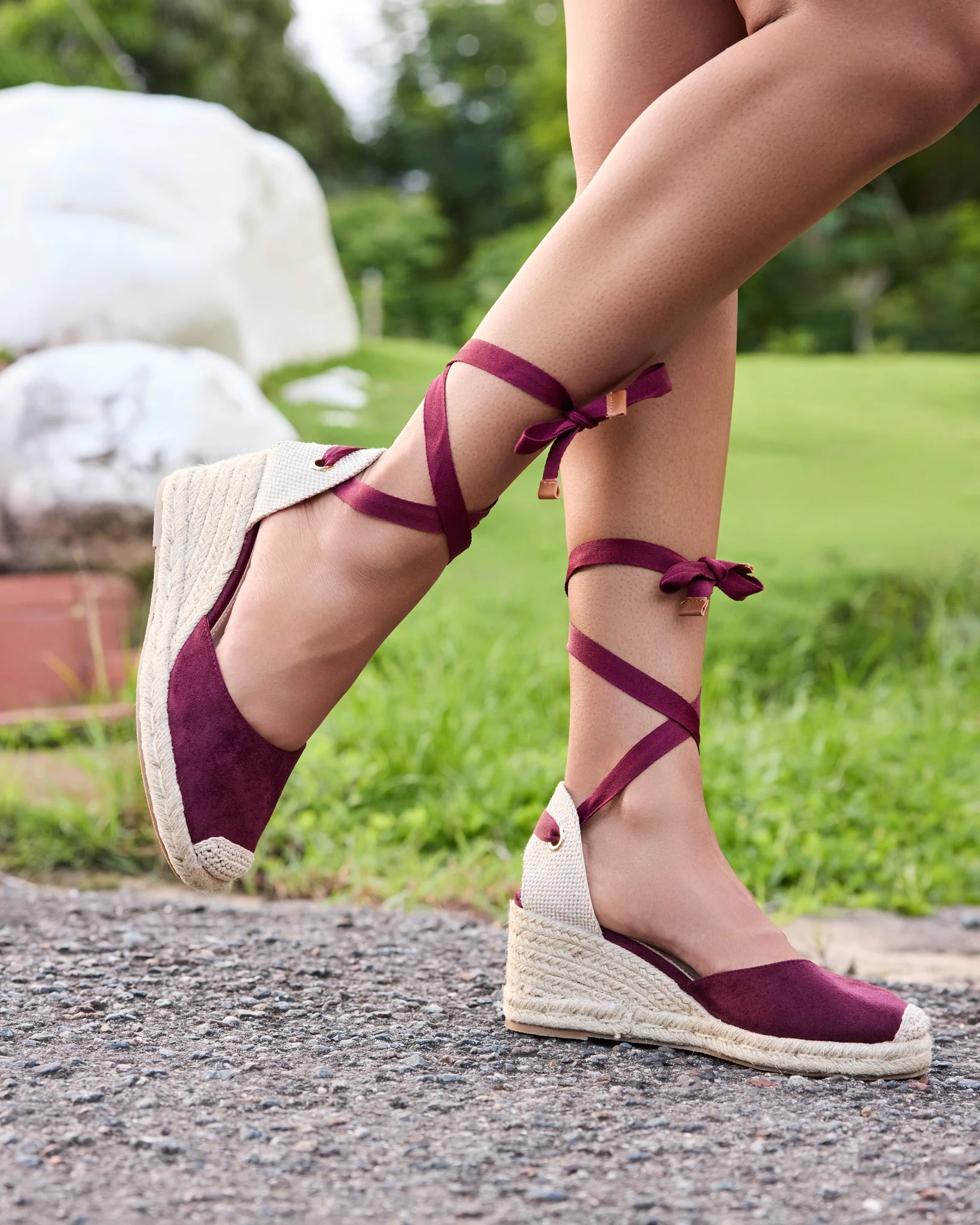 Ciara Burgundy Suede - Image 3