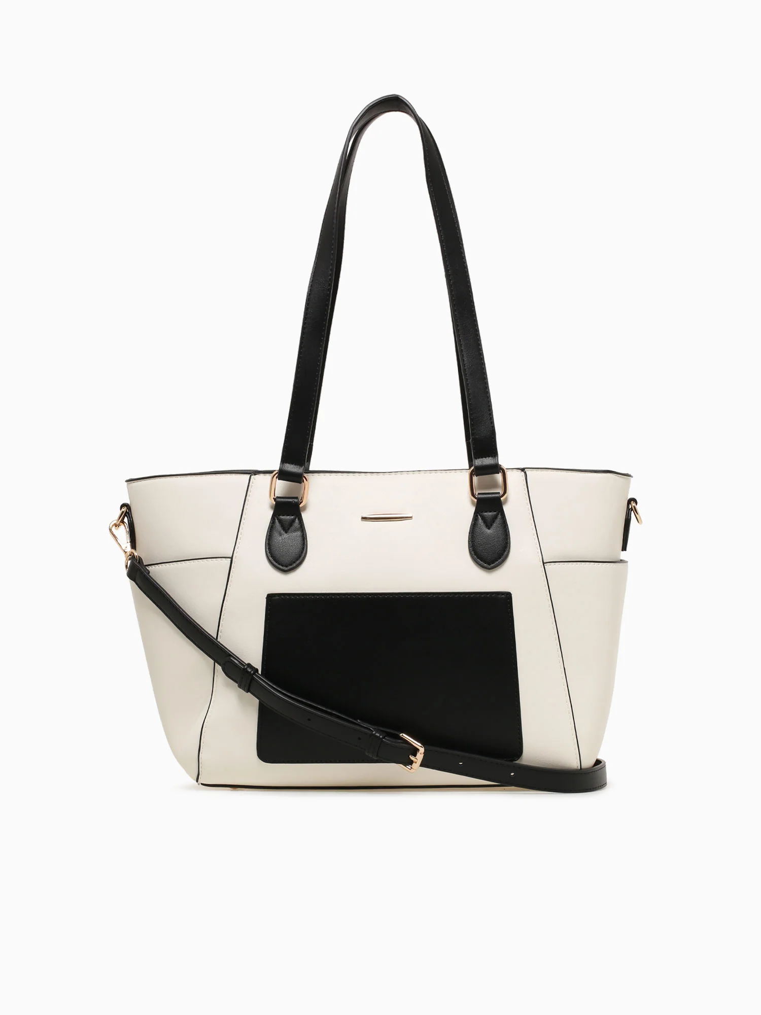 Farah Tote Off White Black - Image 3