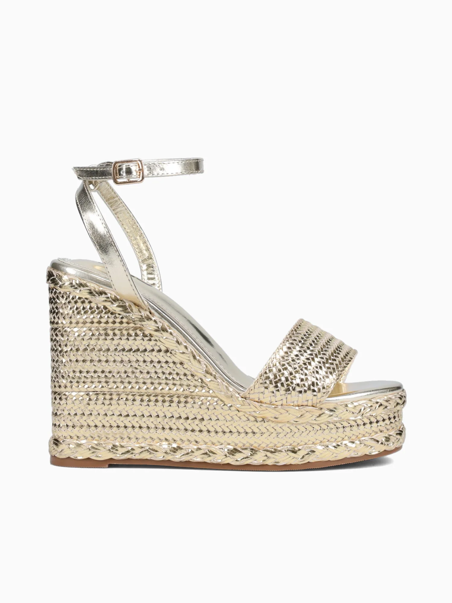 Katherine Gold Metallic Raffia