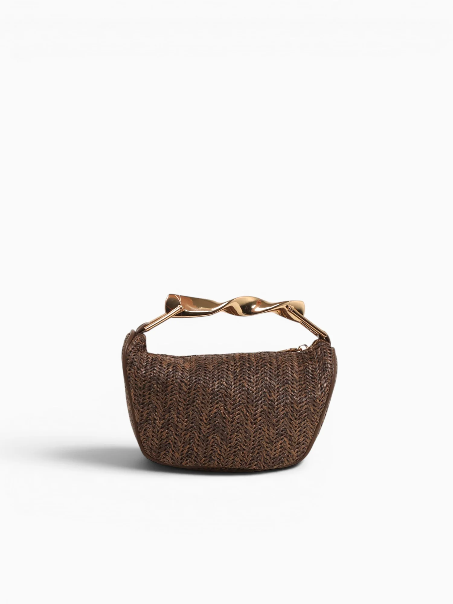Lia Top Handle Brown Raffia