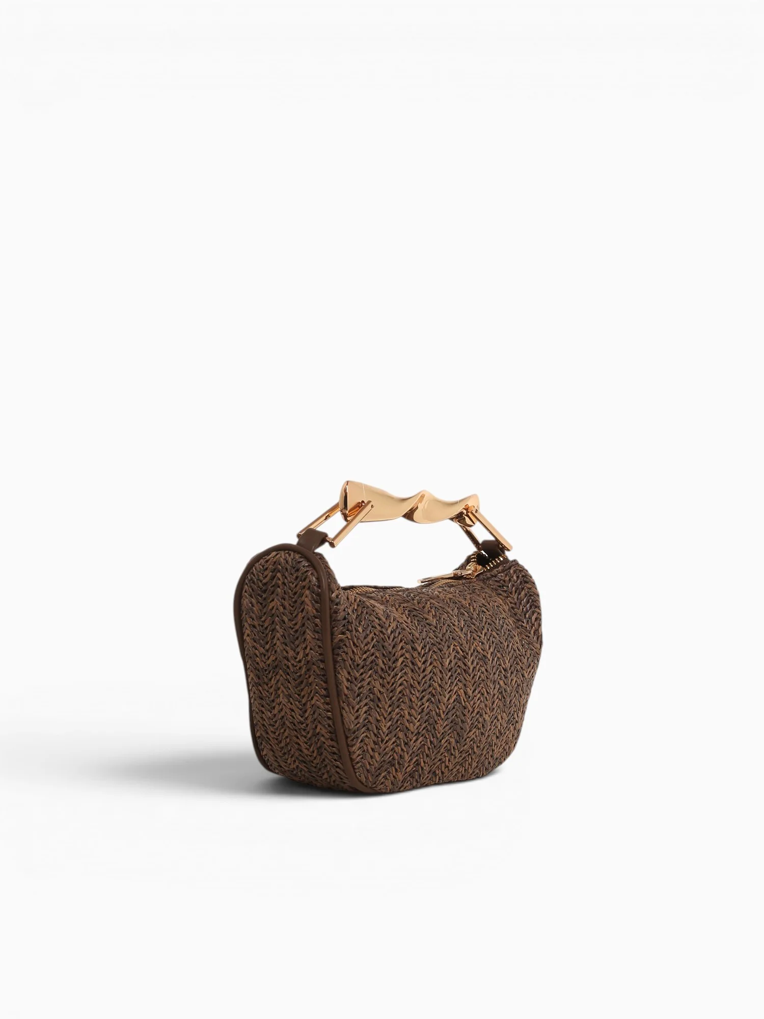 Lia Top Handle Brown Raffia - Image 2