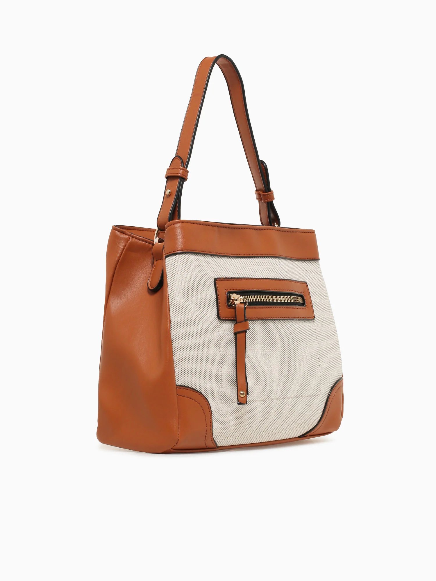 Miranda Top Handle Tan Canvas - Image 2