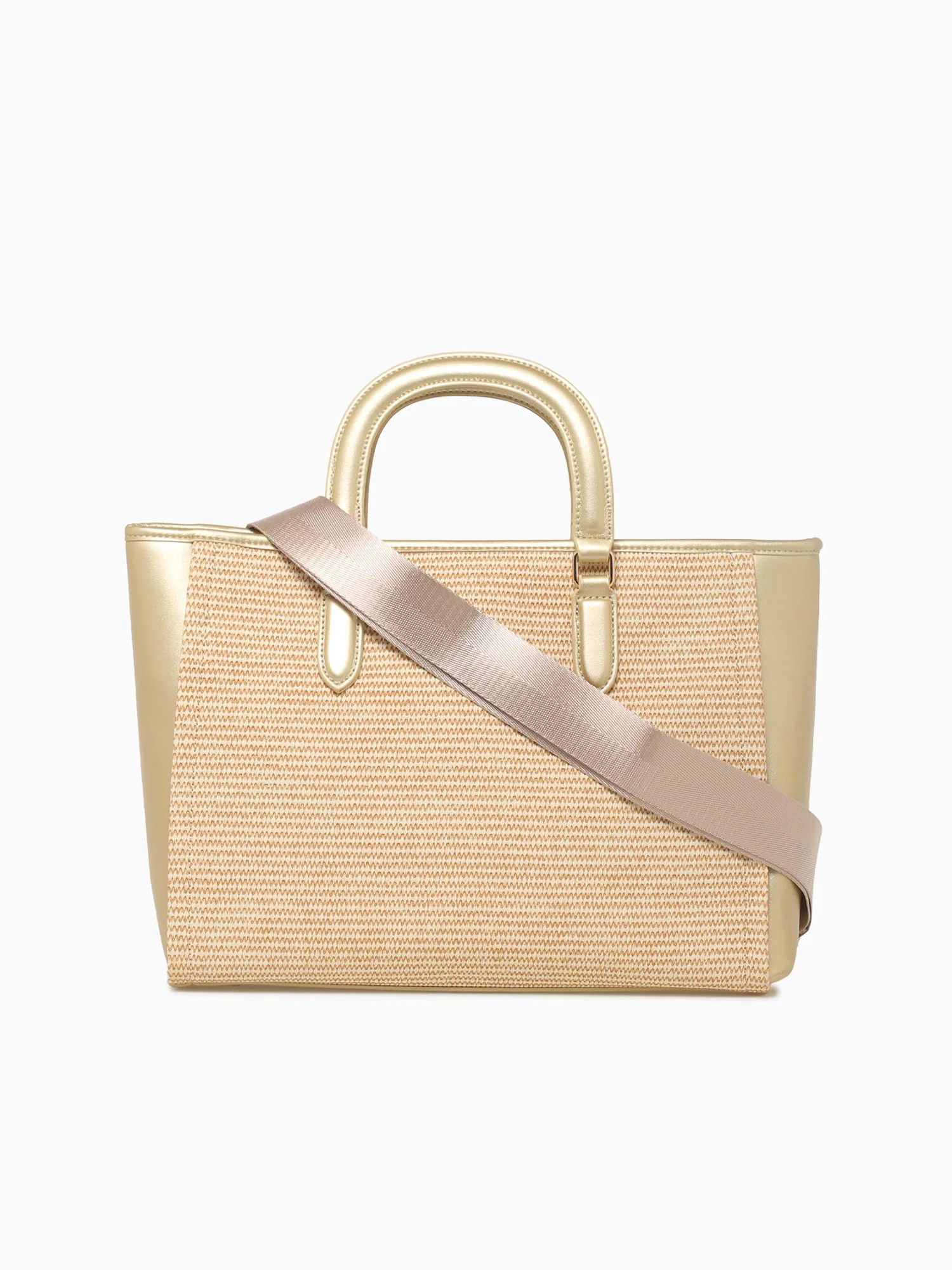 Tania Top Handle Gold Straw - Image 3