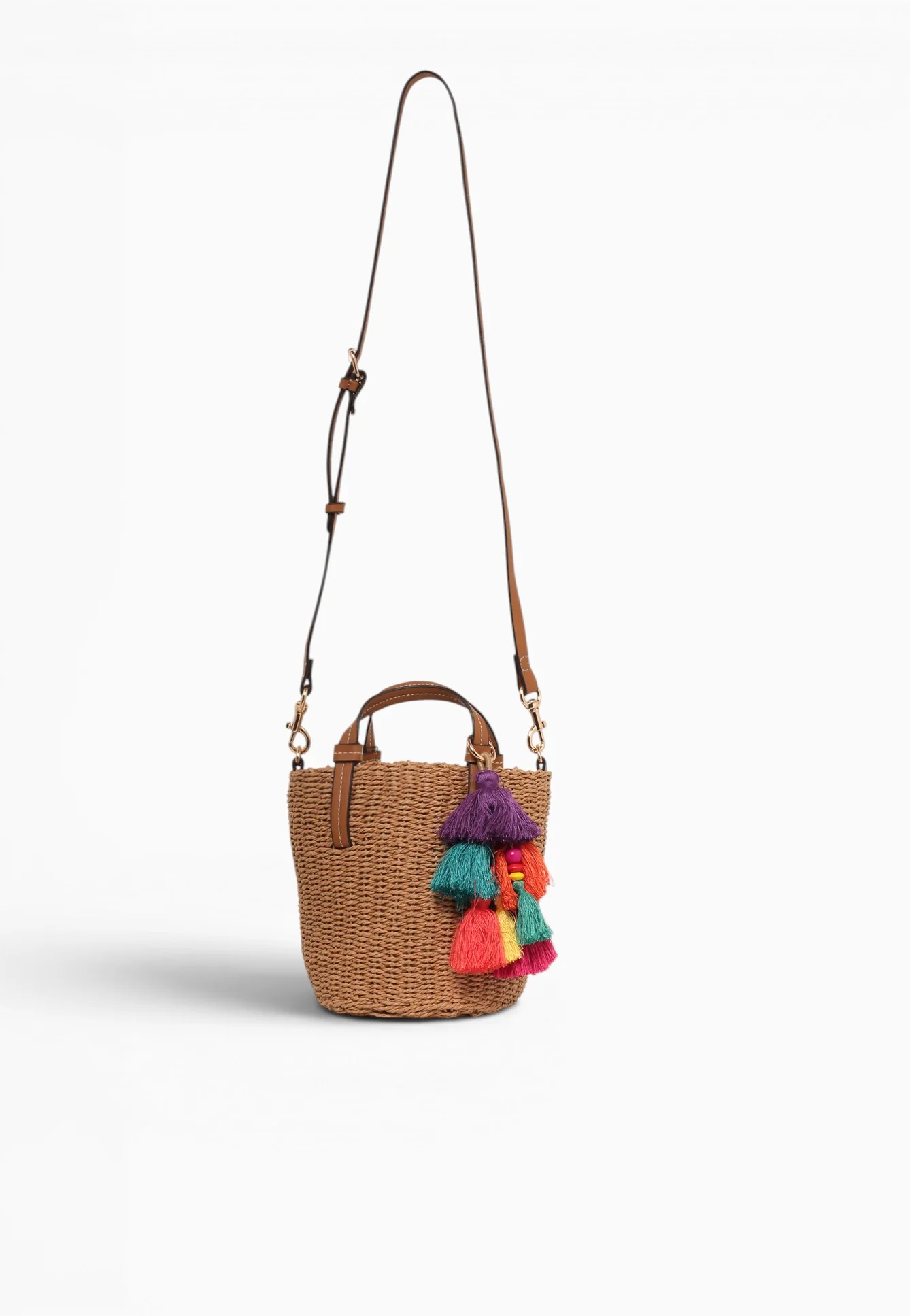 Tassel Top Handle Beige - Image 3