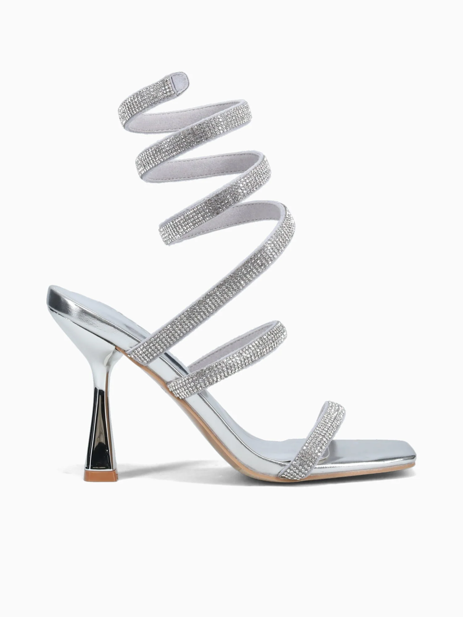 Zaina Silver Metallic Glitter